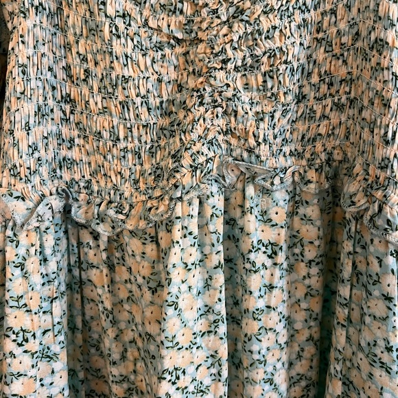 NWT Bohme Smocked Floral Midi Dress Size XL - Picture 3 of 5